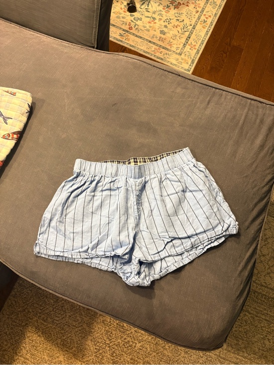 wild fable Pants - wild fable Light Blue Pinstripe High-Waist Women’s Shorts